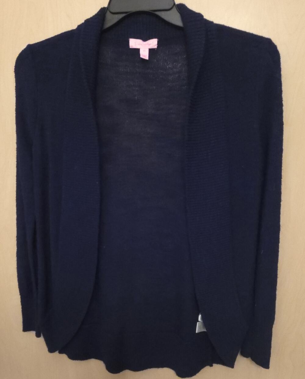 Lilly Pulitzer Cardigan Women's XS Blue Sweater Long Sleeve Knit Navy